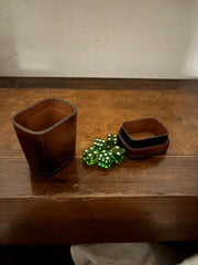 Vintage Italian Leather Gambling Dice Cup
