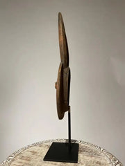 African Goli Style Tribal Mask Mounted on a Custom Steel Base