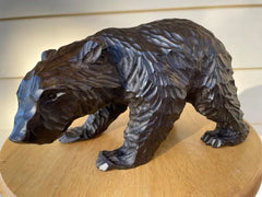 Swiss Black Forest Hand Carved Bear, circa 1900