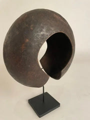 Pair of Mounted Copper Ankle Bracelets, Currency Pieces, Mbole People, Congo