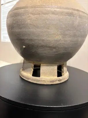 Korean Earthenware Pedestal Vessel, Three Kingdoms Period, 57 BC - 668 AD