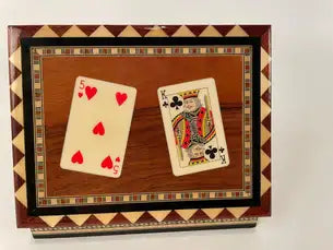 Mid-20th Century Inlaid Moroccan Playing Card Case Box