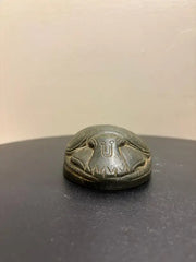 Grand Tour Egyptian Scarab of Carved Steatite with Hieroglyphics