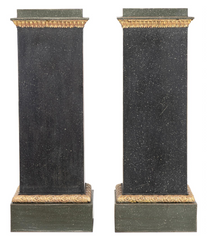 Pair of Swedish Gustavian Style Faux Porphyry Pedestals