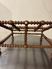 19th Century English Regency Turned Elmwood Book Stand with Bone Decoration