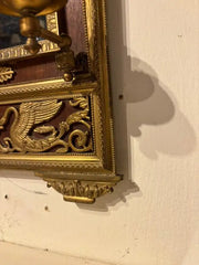 French Empire Style Gilt Bronze Two Light Candle Sconce with Swan Decoration