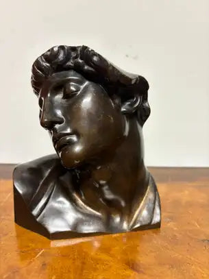 French Grand Tour Bronze Bust of Michelangelo's Dying Slave