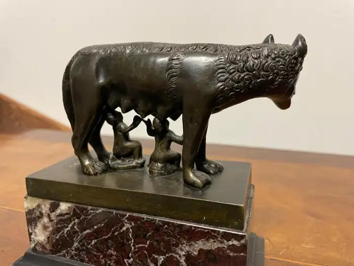 19th Century Italian Grand Tour Bronze of Romulus and Remus Founders of Rome