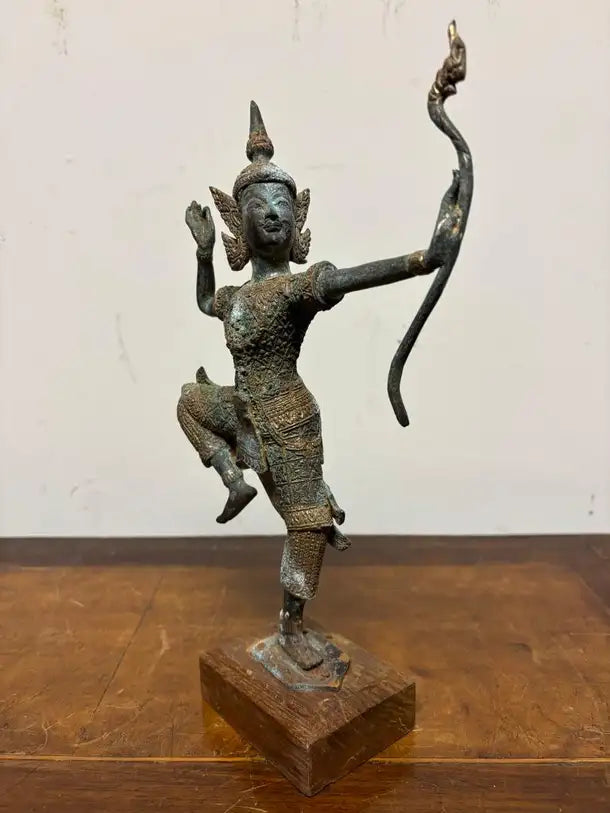 Mid 20th Century Thai Bronze of Rama as an Archer