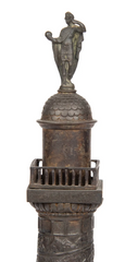 Grand Tour Bronze Model of the Vendôme Column, 19th Century, Mounted on Slate Base