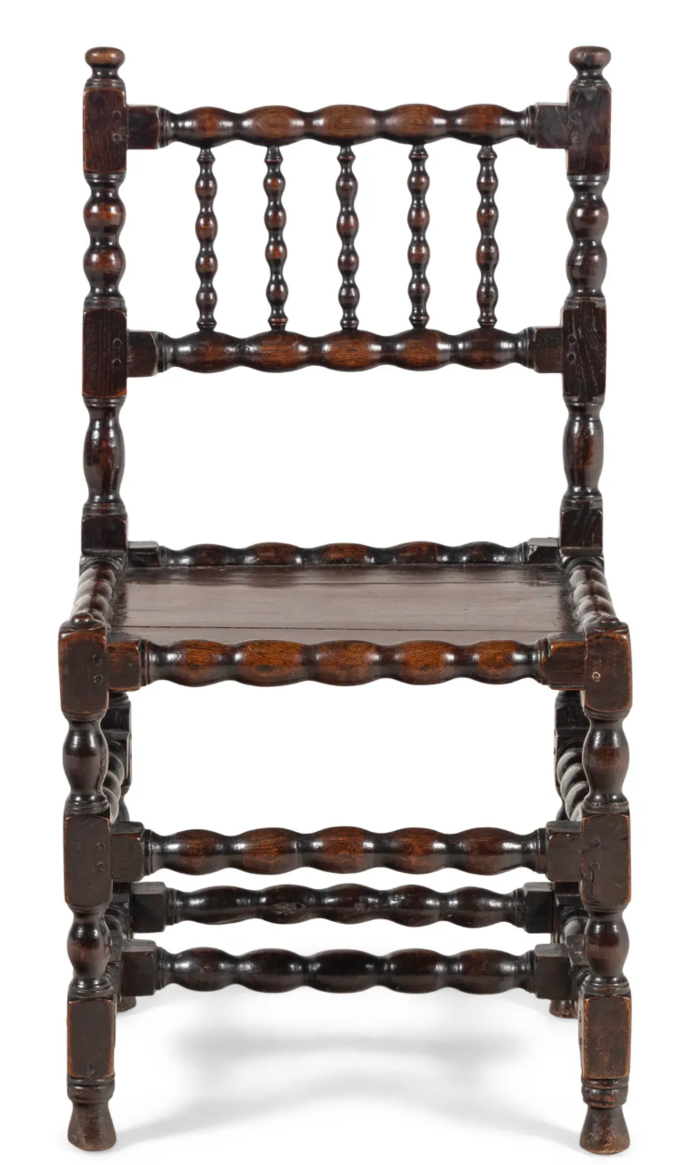 17th Century Jacobean Turned Oak Side Chair