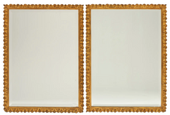 A Pair of Louis XVI Style Gilt Bronze Mirrors
