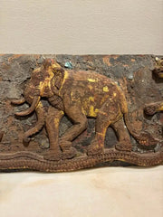 19th Century Anglo Indian Carving of an Elephant, a Tiger, a Serpent and a Rat