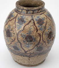 Arabic Blue and Brown Glazed Jar, 15th Century, Syria