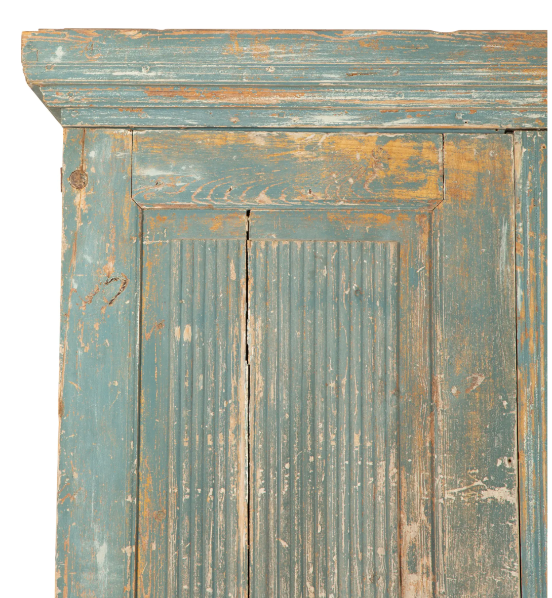 Swedish Gustavian Carved and Painted Armoire