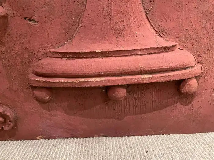 Monumental 19th Century Neoclassical Terracotta Urn Architectural Relief