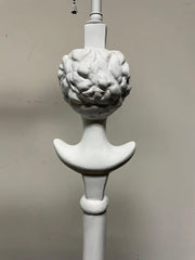 Pair Painted Plaster Table Lamps After Alberto Giacometti, "Tete de Femme"