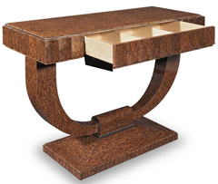 Specially Commissioned Dual Purpose Pair of Palmwood Console Tables and/or Palmwood Serving Table, after E.J. Ruhlmann, Art Deco Style