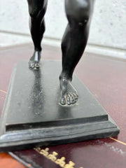 Grand Tour Bronze of a Nude Wrestler after the Roman Original from Herculaneum