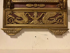 French Empire Style Gilt Bronze Two Light Candle Sconce with Swan Decoration