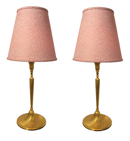A Pair of Gilt Bronze French Lamps