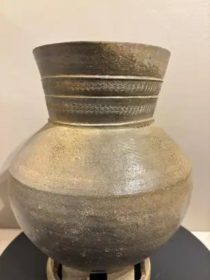 Korean Earthenware Pedestal Vessel, Three Kingdoms Period, 57 BC - 668 AD