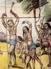 18th/19th Century Portuguese Tile Painting of Native Americans