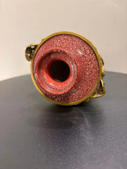 French Louis XVI Style Porcelain Vase Faux Porphyry Glaze Gilt Bronze Mounts