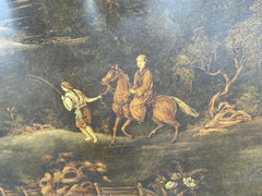 Chinese Painted and Lacquered Panel Landscape with Figures, Large Scale