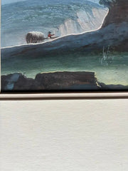 Pair 18th or 19th Century Italian Grand Tour Gouaches of Vesuvius, Bay of Naples