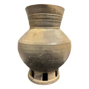 Korean Earthenware Pedestal Vessel, Three Kingdoms Period, 57 BC - 668 AD