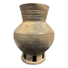Korean Earthenware Pedestal Vessel, Three Kingdoms Period, 57 BC - 668 AD