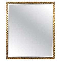 French Art Deco Bronze Wall Mirror in the Style of Edgar Brandt