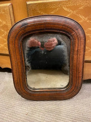 17th Century English Walnut Mirror with Original Glass, Small Scale