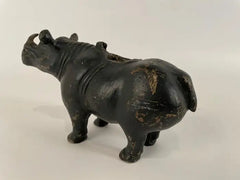 19th Century Chinese Bronze Rhinoceros Incense Holder