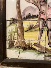 18th/19th Century Portuguese Tile Painting of Native Americans
