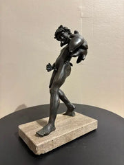 19th Century Italian Grand Tour Bronze of a Satyr Sculpture, Pompeii