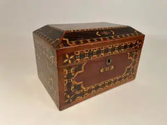 19th English Regency Inlaid Jewelry Box