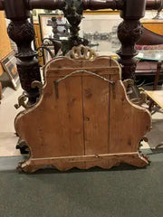 18th Century French Rococo Gilt Wood Mantle Mirror