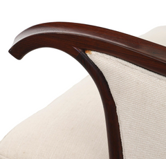 A Pair of Brazilian Rosewood High-Backed Armchairs Designed by Ernst Kühn Frame