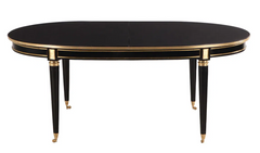 A Jansen Style Ebonized and Bronze Mounted Dining Table