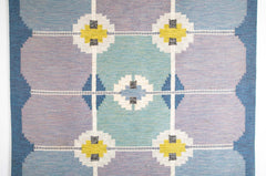Ingegerd Silow Handwoven Wool Carpet in Rölakan Flatweave Technique
