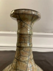 Chinese Bottle Form Crackle Glazed Vase