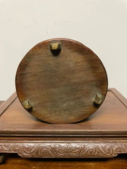 Chinese Bamboo Calligraphy Brush Holder Carved with Scholars in a Garden