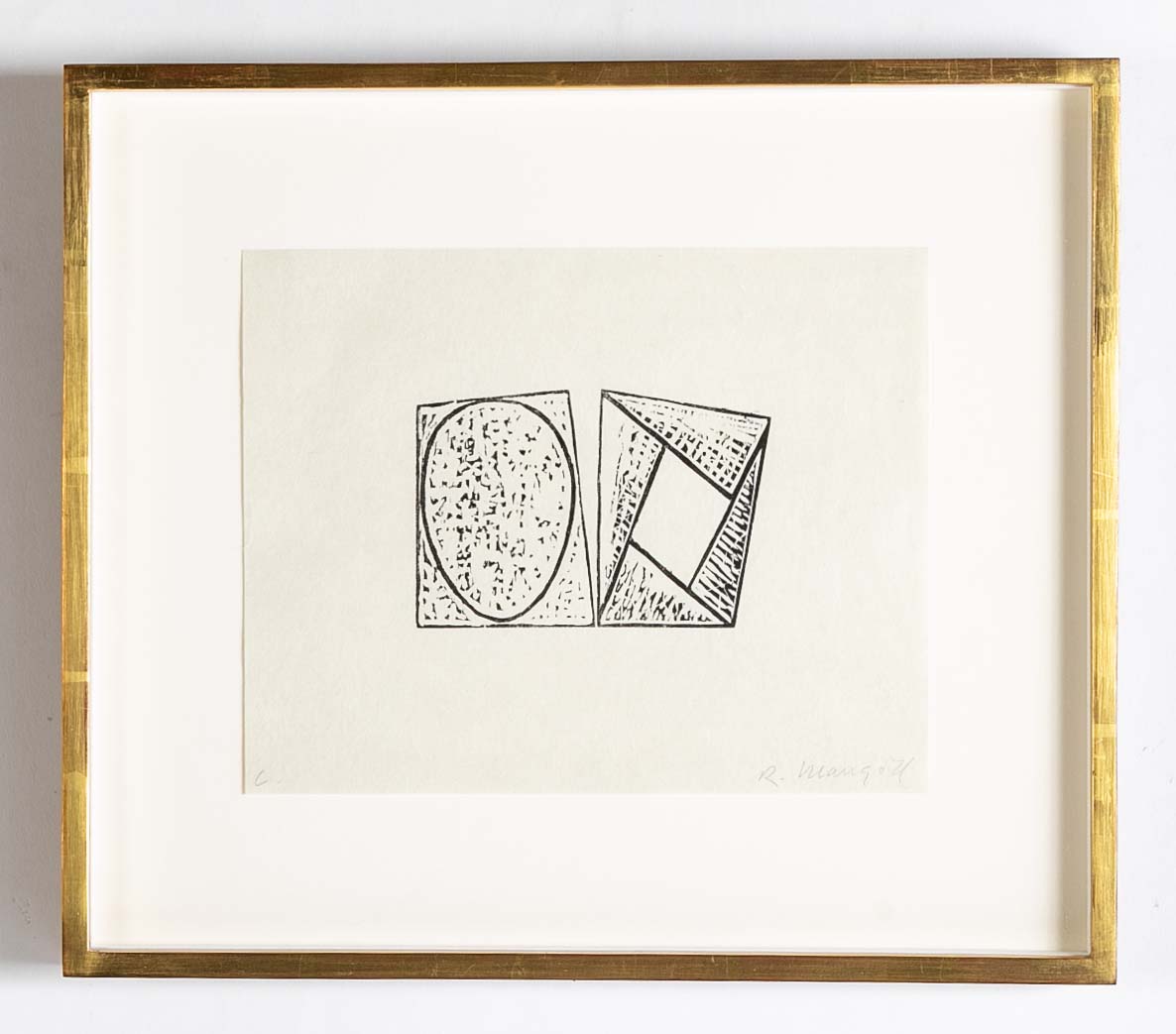 Complete Set, Robert Mangold Seven Signed Color Woodcuts on Paper
