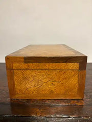 19th Century Regency Elm Wood and Rosewood Box