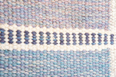 Ingegerd Silow Handwoven Wool Carpet in Rölakan Flatweave Technique