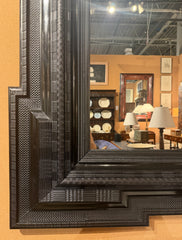 Monumental Dutch Ebonized Ripple Carved Frame
