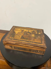 18th Century French Straw Marquetry, 'Marqueterie de Paille' Work Box