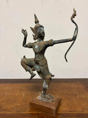 Mid 20th Century Thai Bronze of Rama as an Archer